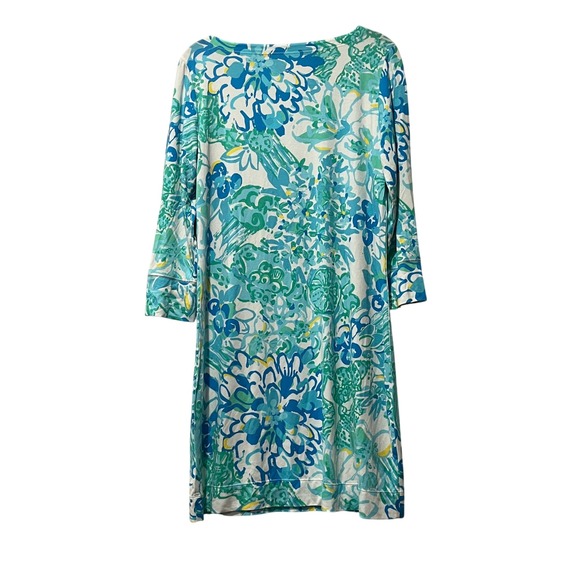 Lilly Pulitzer Sophie Dress Women\'s Medium Resort White In a Pinch Floral UPF 50